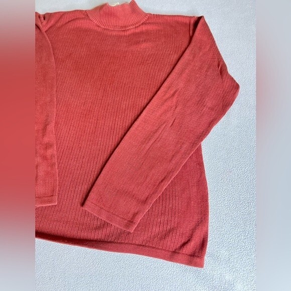 Field Manor 100% Silk Sweatshirt Size L Turtleneck - Picture 7 of 15